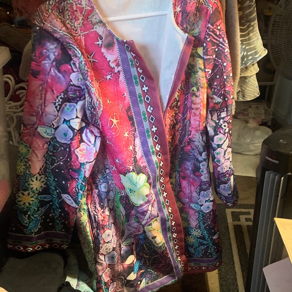 Colorful Floral Teddy Jacket
